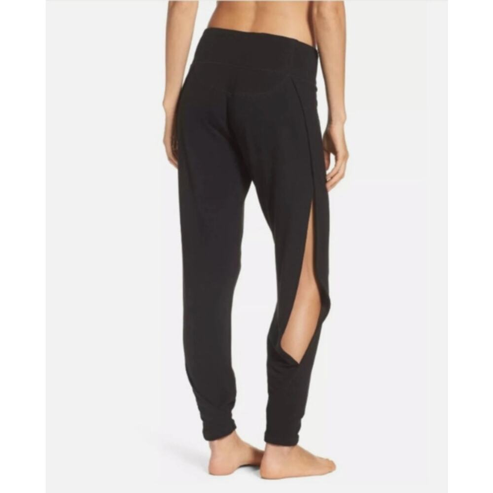 Free People Movement Split Joggers Womens XS Black High Waisted Activewear